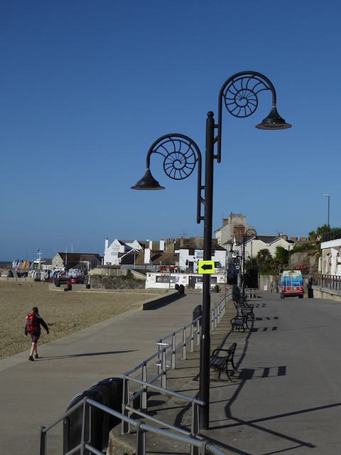 Lyme seafront in the early mroning Lyme Regis weekend 1-3 July