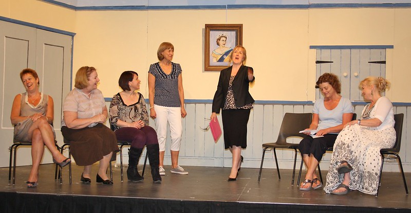 Calendar Girls on stage with Marie