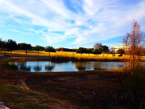 Birthday Earth and Sky at Sunset by CG iPhoneography, On my birthday I went for a jog at this park next to my gym. The Austin weather was amazing, a gift.