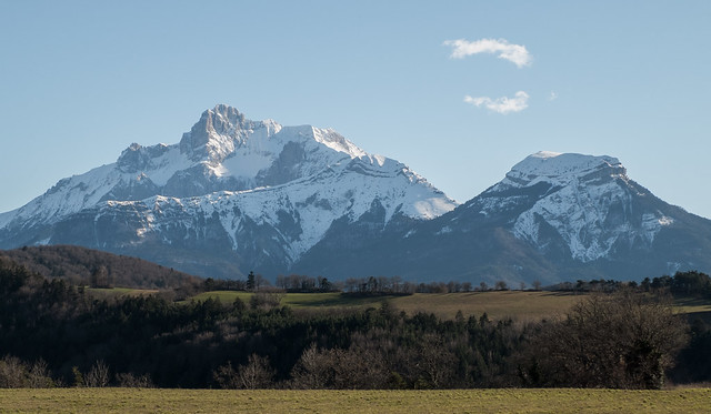 Grand paysage de l'Obiou, Siévoz (Isère, France)