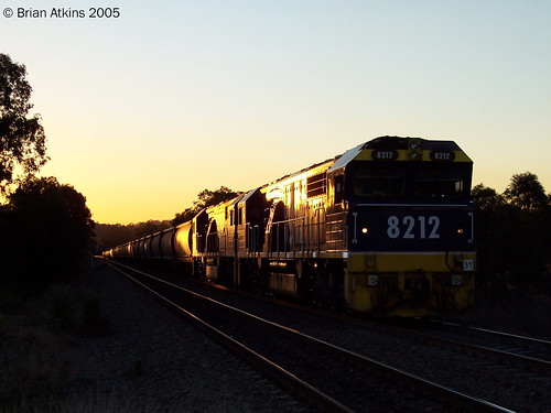 8212 8252 82class emd pn pacificnational coal hopper wagon sunset grasstree nsw newsouthwales australia train railway railroad locomotive freight transport