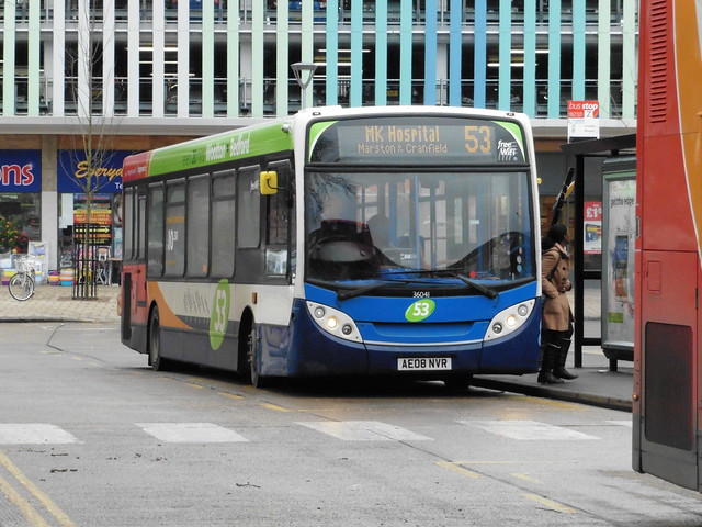 Stagecoach 36041 - AE08NVR (53 Bedford, Bus Station) 14-02-2015