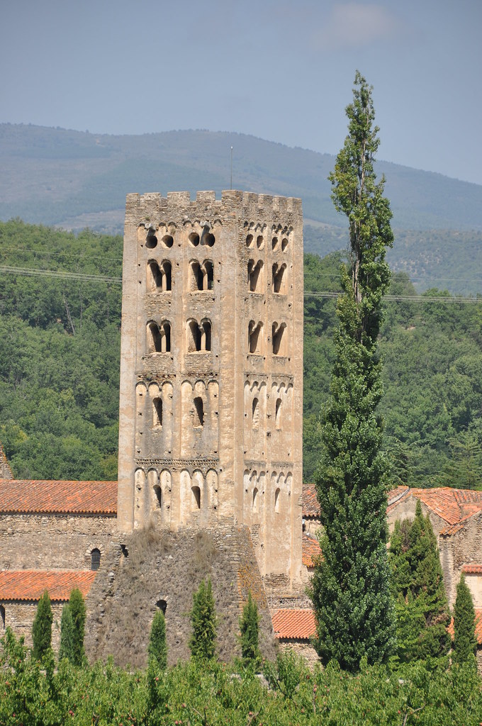 Codalet. St. Miquel de Cuixà Abbey. Bell tower. 11th C.