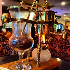 I'm in way over my head here #coffee #wtf #contraption #rubegoldberg #gold