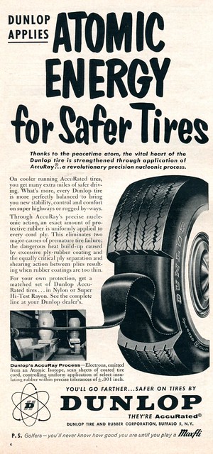 1957 Dunlop Tires Advertisement Road & Track May 1957