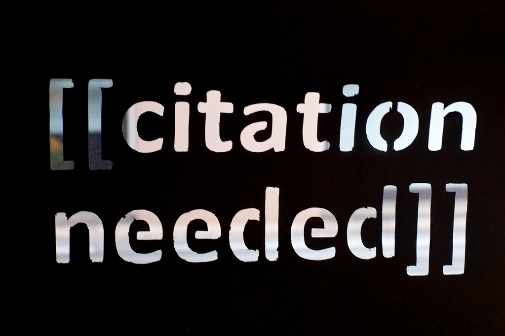 "Citation Needed" by Tom Morris is licensed with CC BY-SA 2.0. 