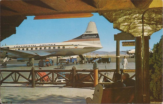 Albuquerque International Airport postcard - 1950's