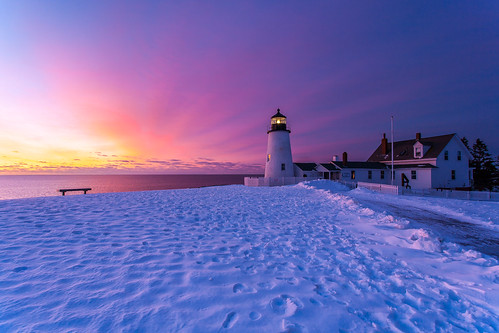 winter sunrise day cloudy maine pemaquidpointlighthouse pwwinter