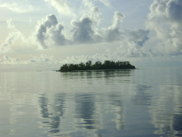 Passing an isolated island,  Coral Sea.