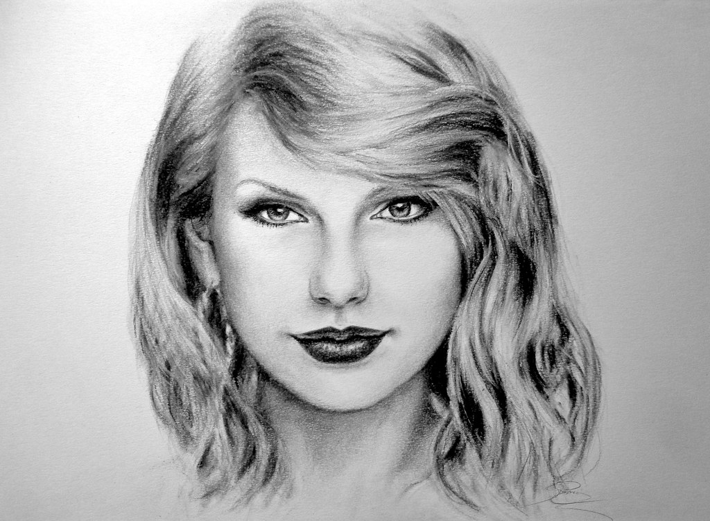 taylor swift portrait | taylor swift portrait, draw with cha… | Flickr