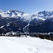 Výhled z vrcholku Pancugolo na protilehlé Monte Spinale, Passo Groste a masiv Brenty