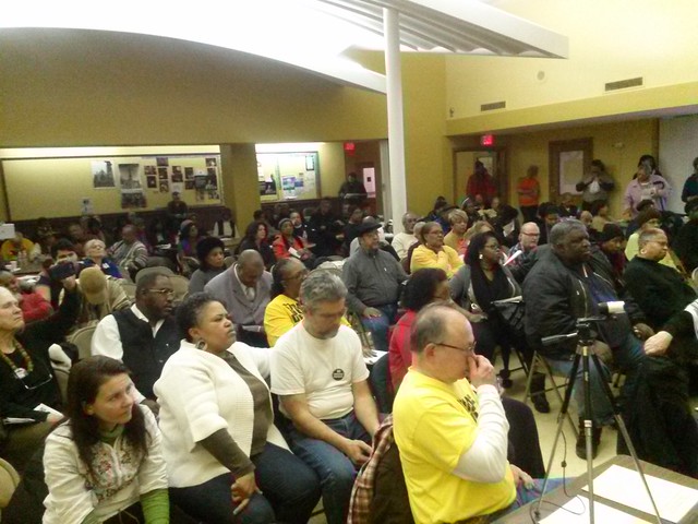 Detroit Emergency Town Hall Meeting to oppose the bankers' plan of adjustment in the forced bankruptcy of the city. A program of action was adopted by the audience. (Photo: Abayomi Azikiwe)