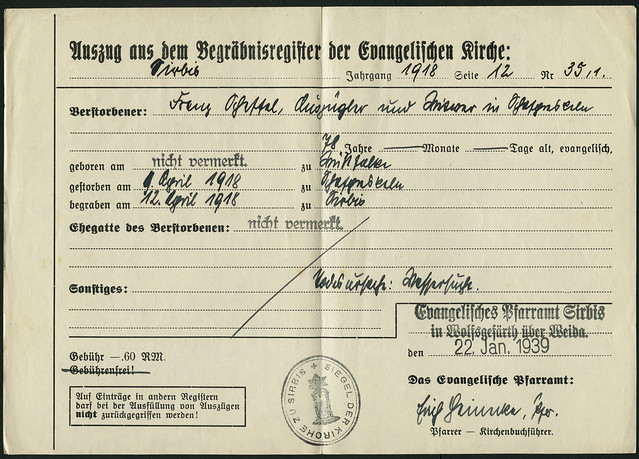 Franz Scheffel, Auszügler und Witwer in Schafpreskeln, 78 Jahre