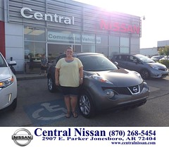 Happy Anniversary to Andrea  on your #Nissan #JUKE from Chris Claude at Central Nissan!