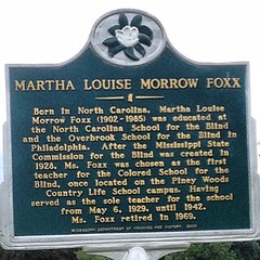 Martha Louise Morrow Fox - historical marker Mississippi