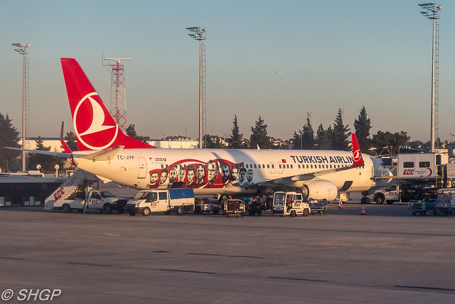 Turkish Airlines Boeing 737-900(ER) Turkish Football Team Special, Istanbul Ataturk Airport