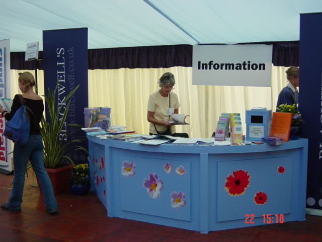 Information Desk in the Entrance Tent