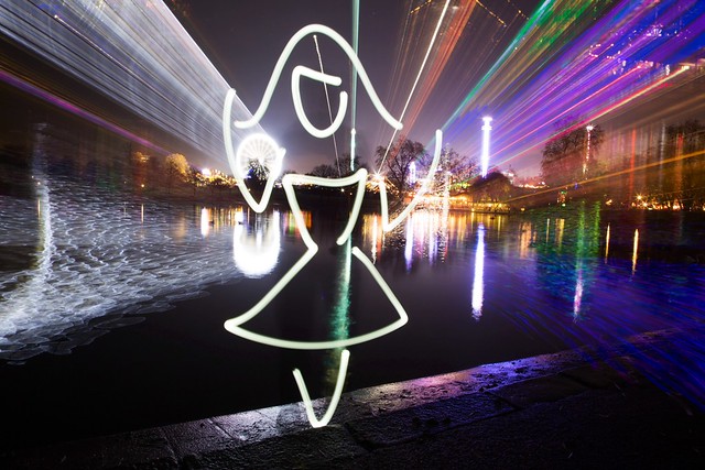 Super Human (All In Camera Light Painting for #Flickr12Days), London Hyde Park