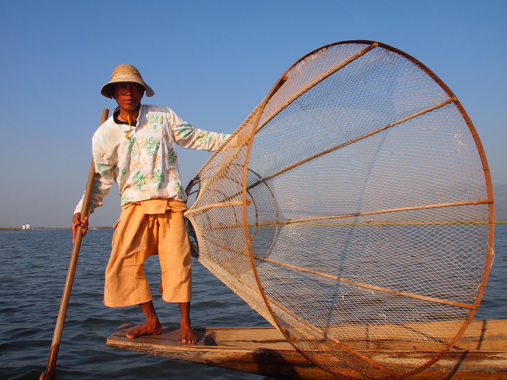 Traditional fishing at Inle Lake (Myanmar 2013)