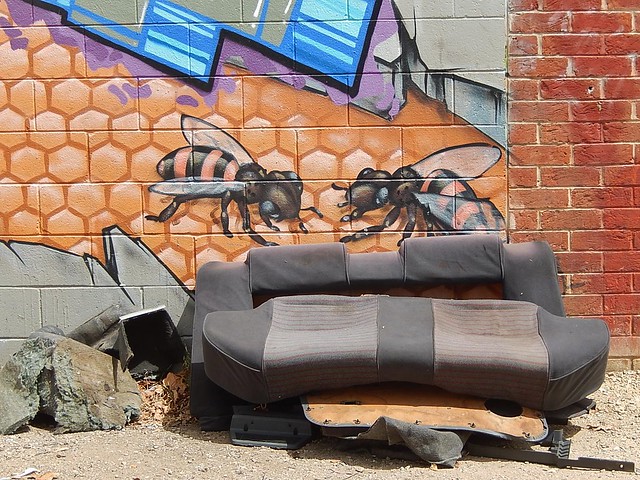 Bees on an Old Couch