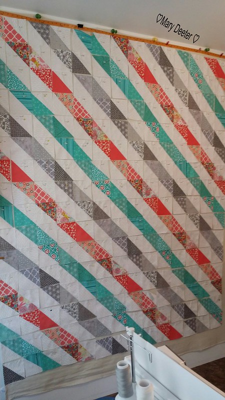 Addison’s Quilt – on the design wall | Stitching Grandma