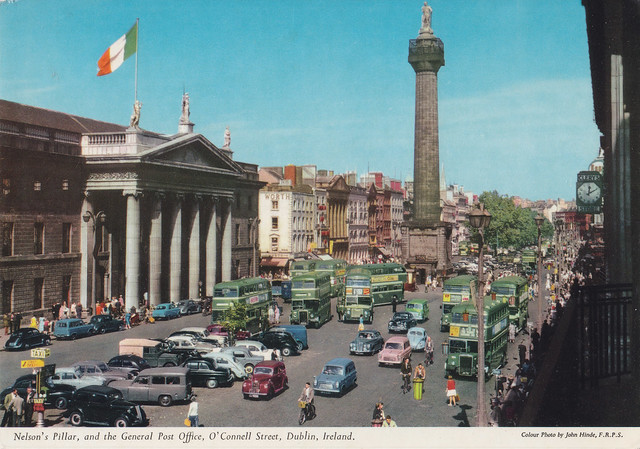 View of the GPO and O'Connell Street before 1966