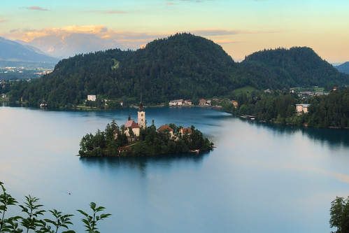 lakebled lake bledisle churchonbled church isle landscape sunset dejan hudoletnjak dejanhudoletnjak art slovenia love