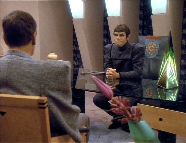 Ambassador Spock in Proconsul Neral's office