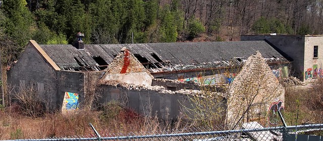 Derelict Barber Paper Mill site - Georgetown, Halton Hills, Ontario.
