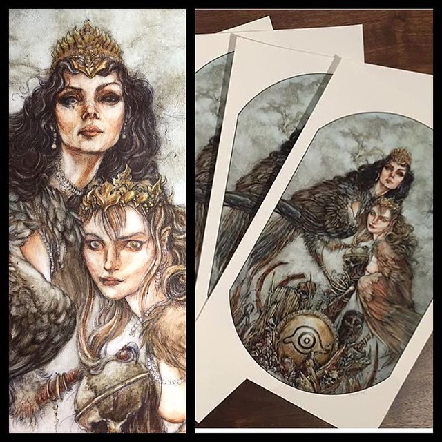 Have a few prints of mine available thru @archenemyarts check them out! For inquiries 215-717-7774 or archenemy arts.com. #jeremyhush #harpy #archenemy