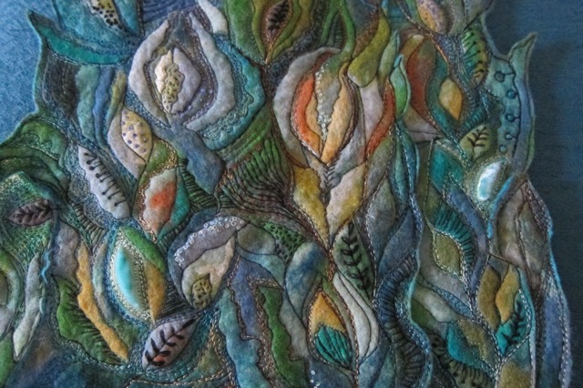 Embroidered felt about 10 inches square