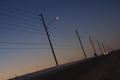 road winter sunset ontario canada evening wires wilson suburbs poles electrical oshawa subdivision 2014 voigtlandernokton35mm14 sonynex6