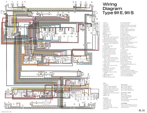 Porsche 911 wiring diagram - SL33 | PNG version of file. 16 … | Flickr