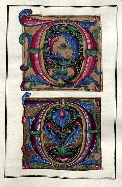 002-Álbum de las iníciales medievales -fol. 9r- Biblioteca Nacional de Polonia