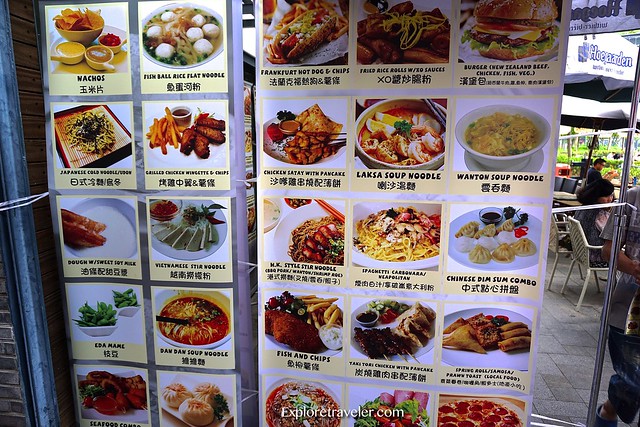 A food menu at Stanley Market in Hong Kong