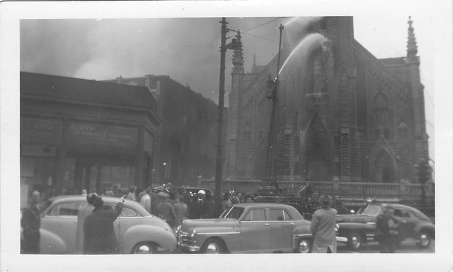 Found Photo - St. Alphonsus Church Fire - October 1950