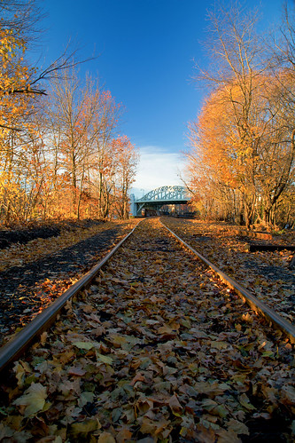 bridge autumn cambridge boston sunrise canon track massachusetts fallfoliage cambridgeport