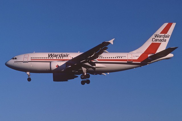 Wardair Airbus A310-304; C-FWDX@YYZ, August 1989