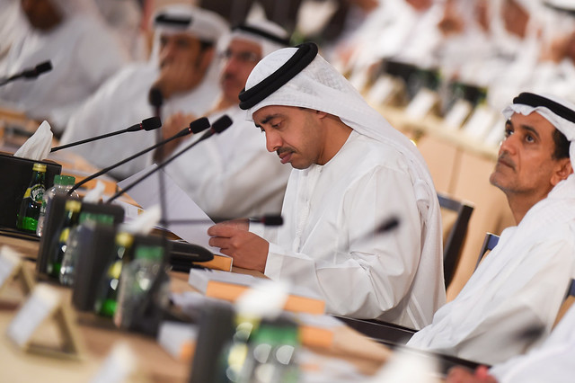 عبدالله بن زايد يشارك في أعمال الملتقى العاشر لسفراء ورؤساء البعثات التمثيلية للدولة في الخارج