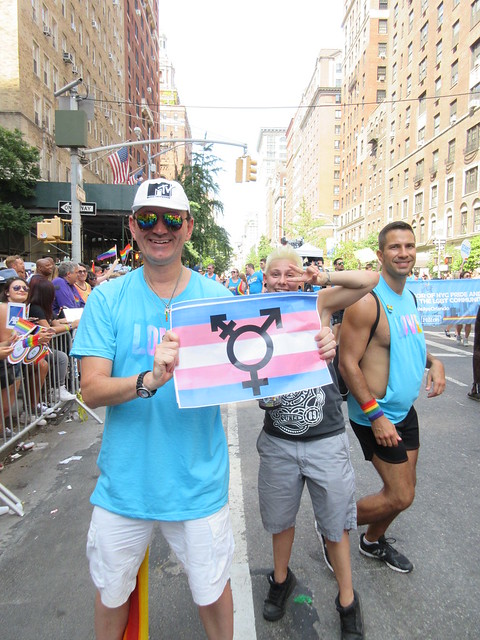Ryan Janek Wolowski celebrating Transgender Pride at NYC Pride, The March, New York City, USA 2016