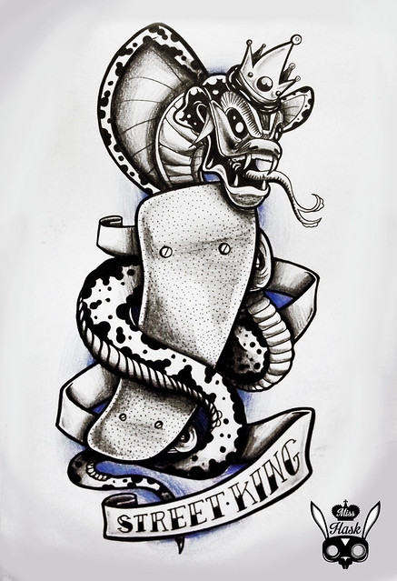 #design #tattoo #designtattoo para el pana Romulo Martinez #streetking #skate #skatetattoo #misshask #street #snake