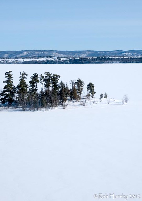 Isolation. Pinhey's Point in winter, Ottawa River.