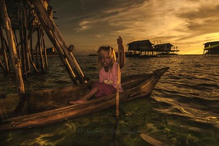 The girl in a wooden boat... | by Syahrel Azha Hashim