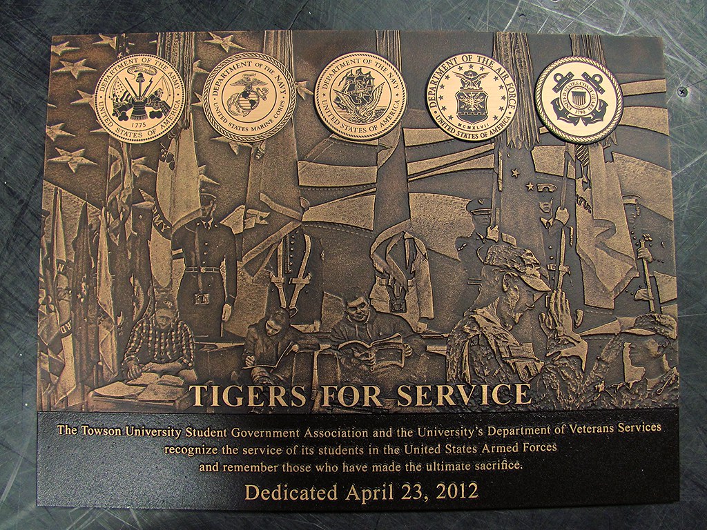 Photo Relief Bronze Veterans Memorial Plaque