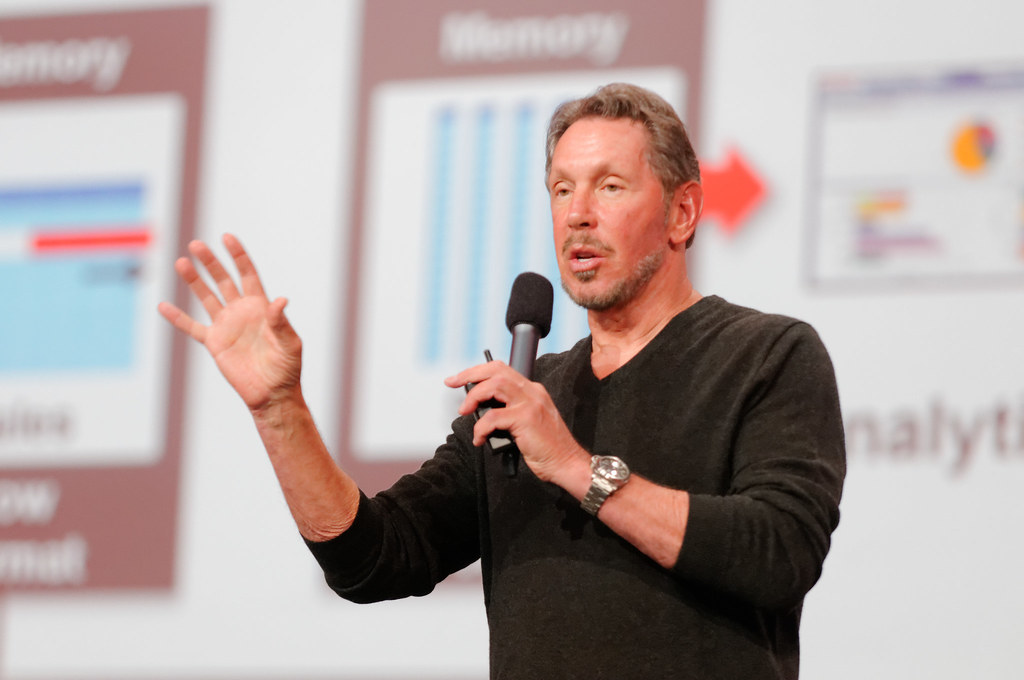 Larry Ellison on Stage | Oracle CEO at the Sunday Keynote | Flickr