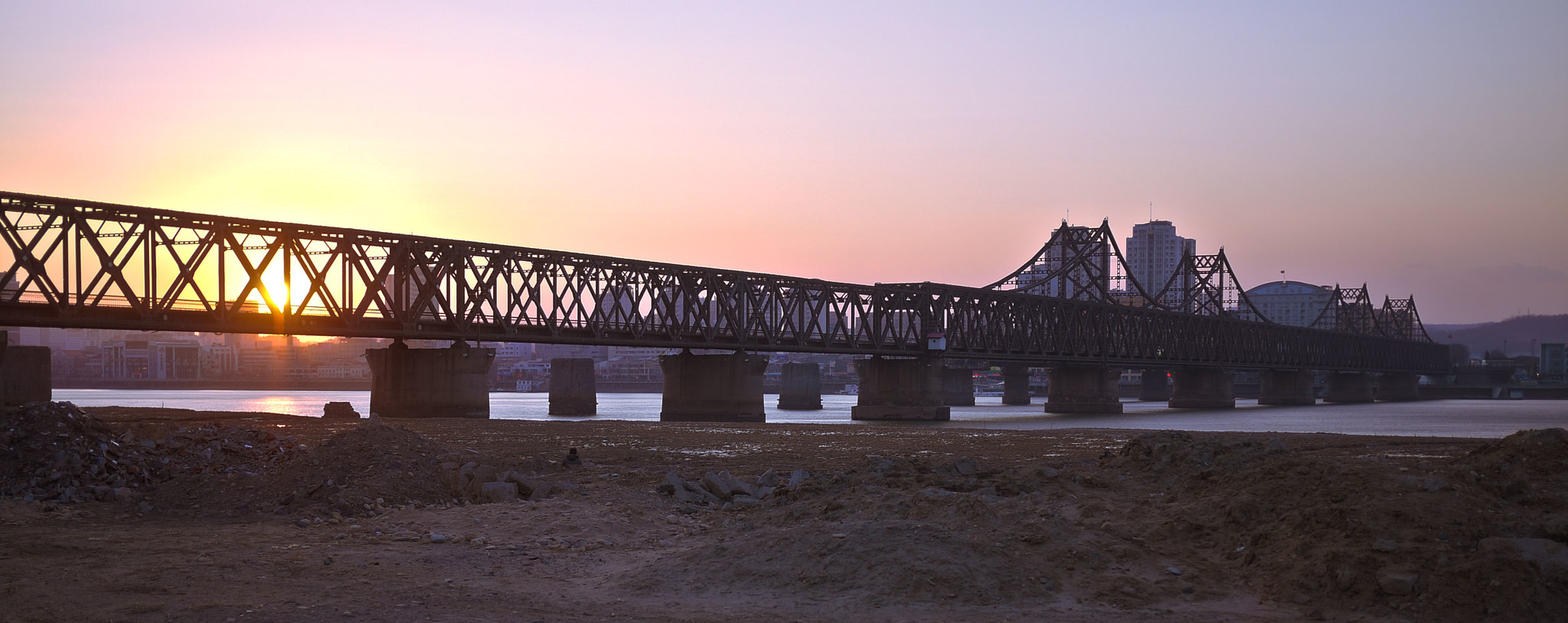Bridge to China, from the North Korean Border