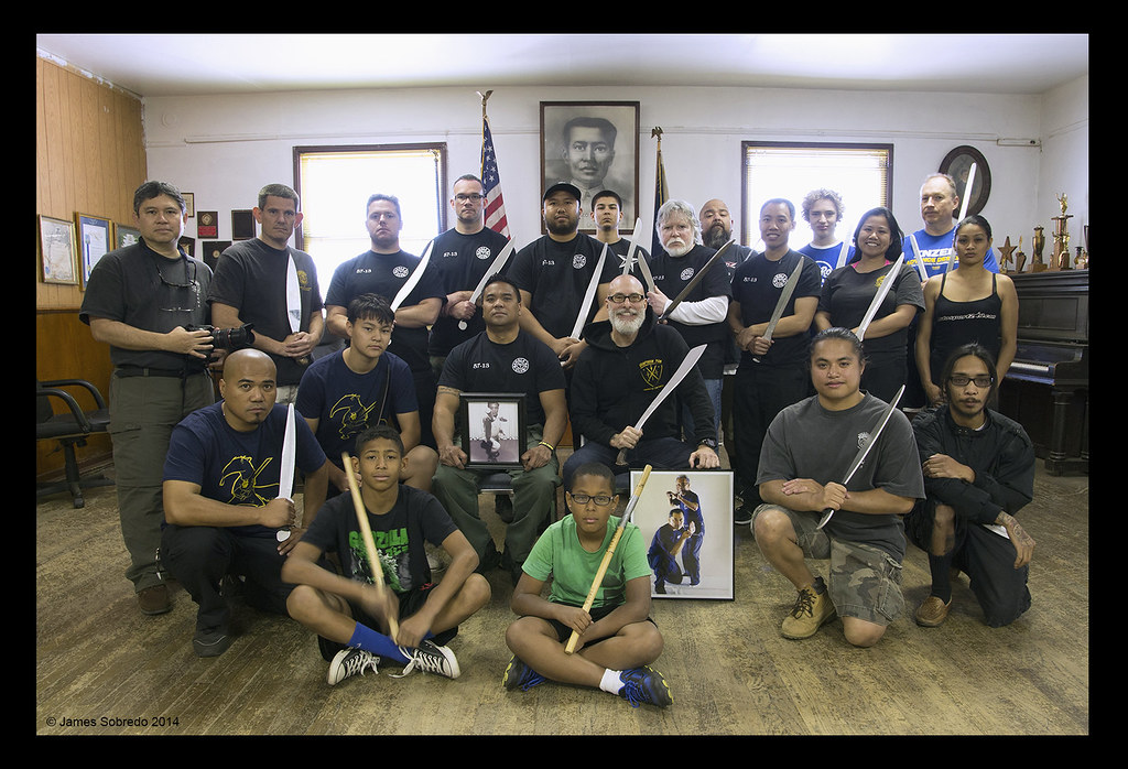 Filipino Martial Arts Members pose for a Group Photograph
