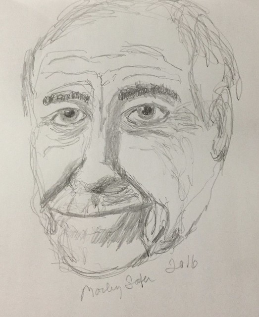 My quick pencil sketch of the late Canadian newsman Morley Safer