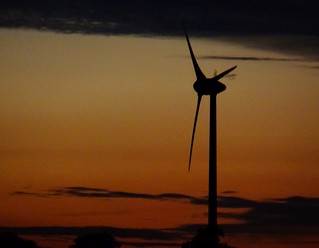 Wind Turbine At Dusk. June 2016