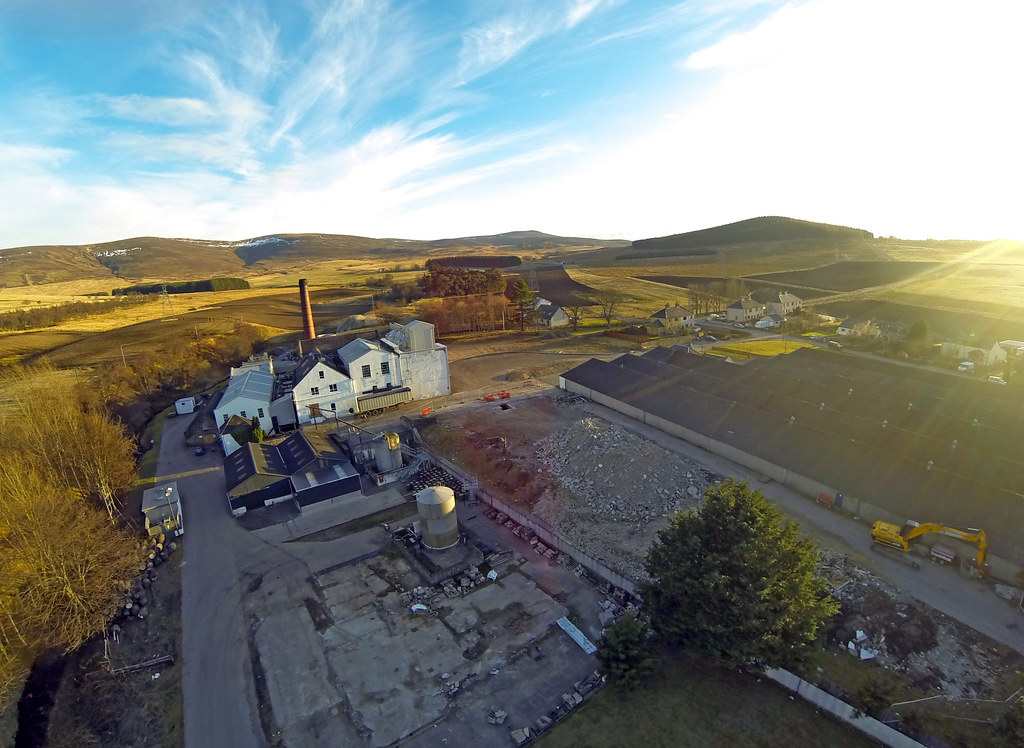 Aerial Photograph of Balmenach Distillery Cromdale Scotland Photo by Aaron Sneddon G0023456
